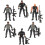 6Pcs Simulerings Soldat Leksak Leklåda Modell Scen 5