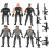 6Pcs Simulerings Soldat Leksak Leklåda Modell Scen 6