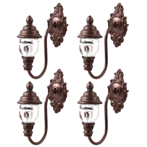 4Pcs Simulerade Mini Trädgårdslyktor Modell Ljus Sandbordslampa 1