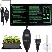 Heat Mat For Seedlings And Reptiles 30W Waterproof Heating Pad With 6 Timers 10x20 Inches Seed Propagation