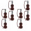 8 Sets Mini Weihnachtsgeige Modell Desktop Instrument 6