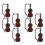 8 Sets Mini Weihnachtsgeige Modell Desktop Instrument 2