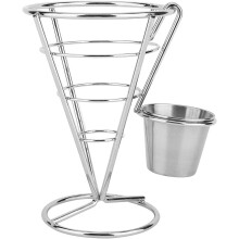 Pommes-Frites-Ständer zur Speisenpräsentation, Buffet-Snack-Ständer mit Schweißverstärkung, Drahtkorb für Vorspeisen und Snacks