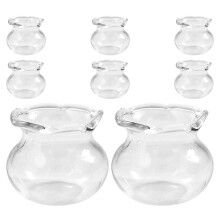 8Teilig Fischglas Leeres Glasfischaquarium Mini Becken Diy Zubehör