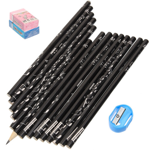 36Pcs Barn Pennor Träpennor Musiknot Skolmaterial