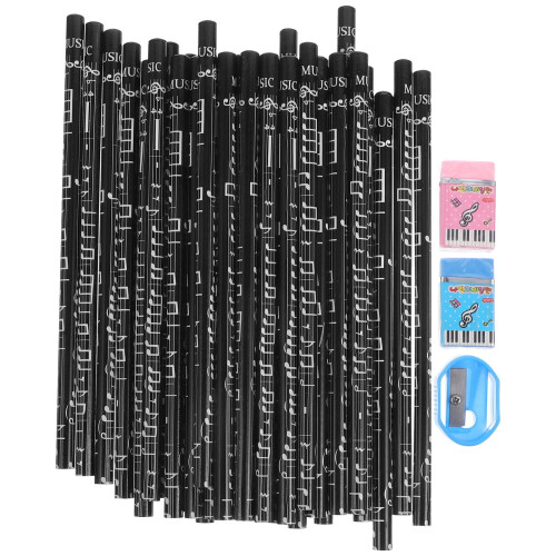 36Pcs Barn Pennor Träpennor Musiknot Skolmaterial 2