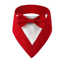 Prince-Collar for Cat Pet Neckerchief Suit for Dog Neck-Red S