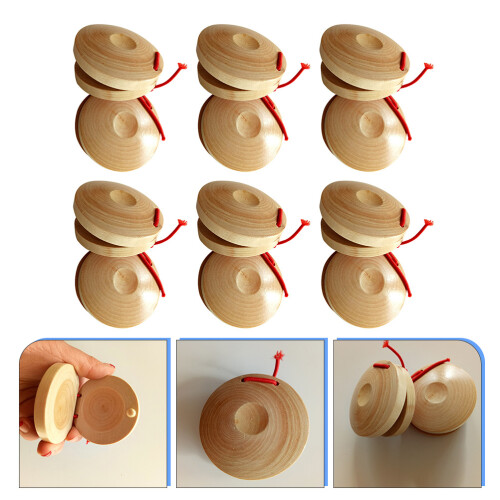12 Teile Holz Percussion Instrument Spanische Kastagnetten Finger 2