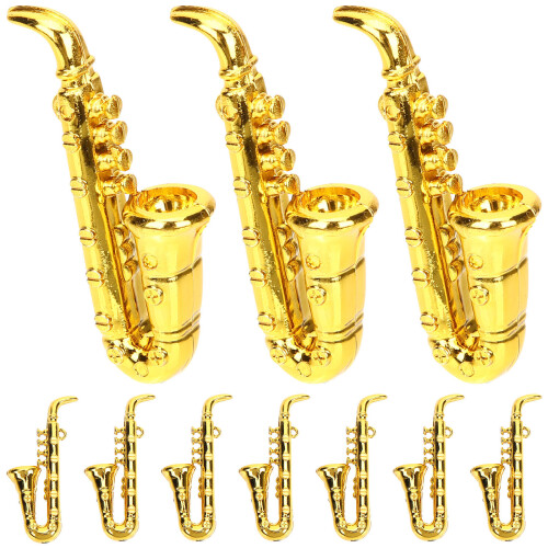 10Stk Mini Saxophon Musikinstrumente
