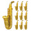 10Stk Mini Saxophon Musikinstrumente 10
