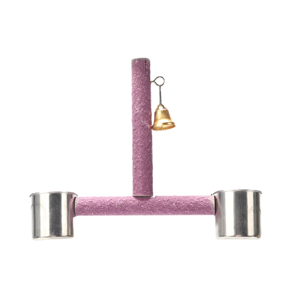 Portable Parrots Bird Training Stand Perch with Bird-Purple