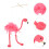 2Stk String Flamingo Marionette, Flauschig, 10