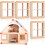 4Stk Mini Fensterrahmen Modell Puppenhaus Möbel 9