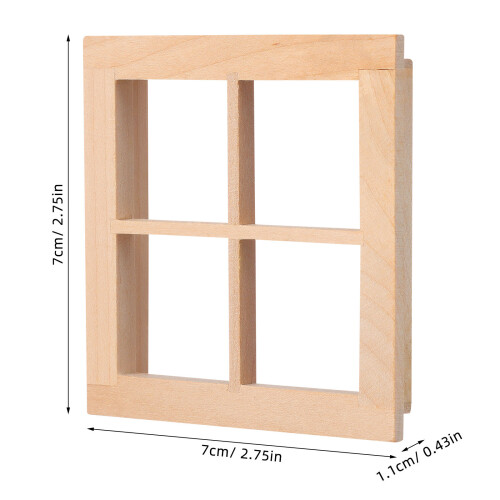 4Stk Mini Fensterrahmen Modell Puppenhaus Möbel 1