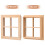 4Stk Mini Fensterrahmen Modell Puppenhaus Möbel 7