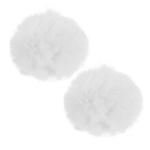 2Stk Flauschiger Hase Für Cosplay Halloween Pompons