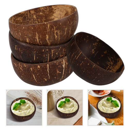 4 Pcs Tigela De Casca De Para Servir E Armazenar Lanches 2