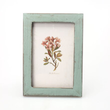 Marcos de madera rústica, decoración de estilo vintage, cubierta de cristal transparente para recuerdos imperecederos, 21,5 cm x 19,5 cm,