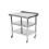 Living And Home 3-Tier Stainless Steel Prep Table with Smooth Castors and Adjustable Feet 1
