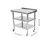 Living And Home 3-Tier Stainless Steel Prep Table with Smooth Castors and Adjustable Feet 6