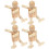 4Stk Holzfigur Puppenmodelle Unbemalt Für Desktop 5