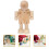 4Stk Holzfigur Puppenmodelle Unbemalt Für Desktop 4