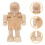 4Stk Holzfigur Puppenmodelle Unbemalt Für Desktop 2