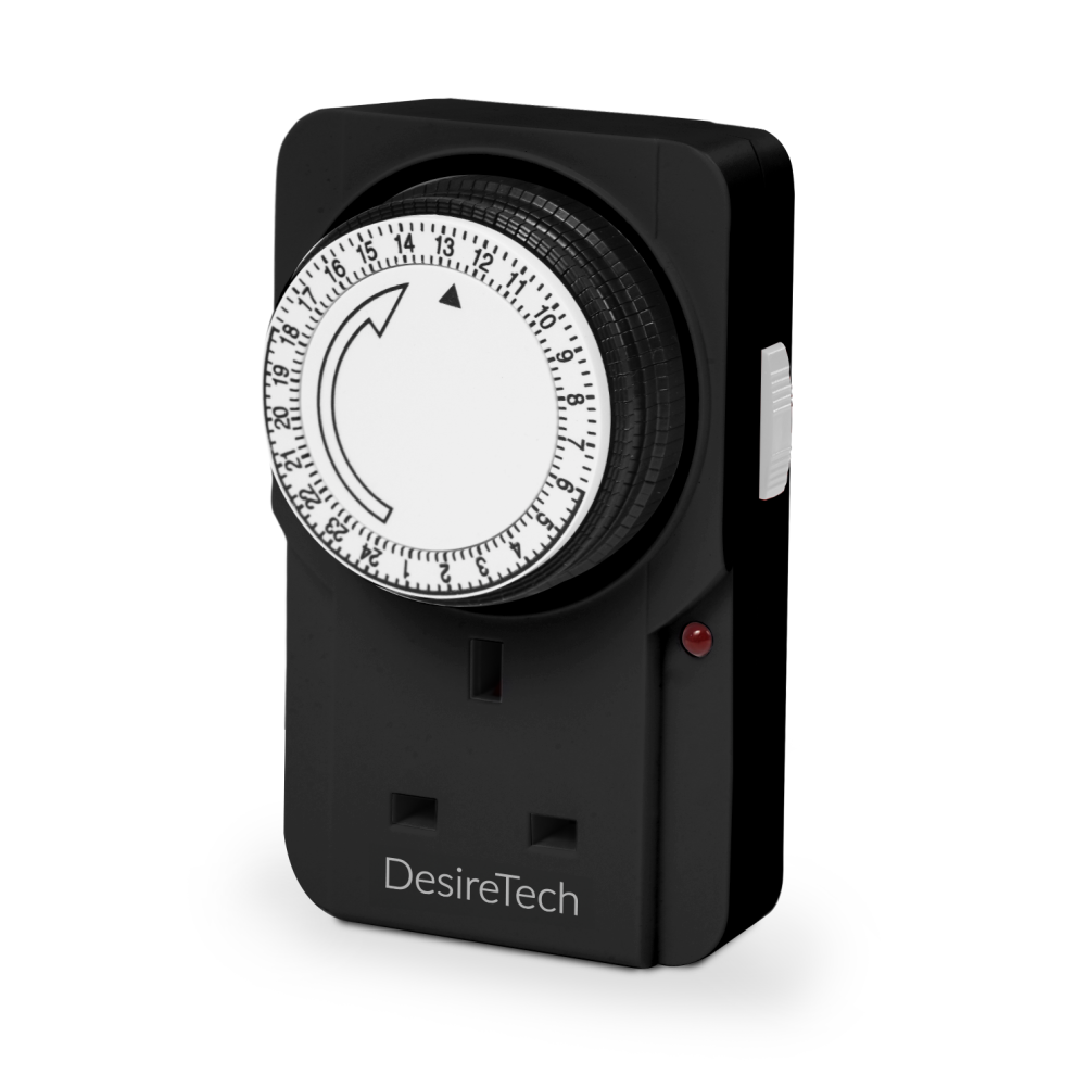 Desiretech Plug-In Timer Switch, 24 Hour Segment Timer,Light Timer Plug Socket To Control Appliances Up To 3120W,Home Security Timer ( Pack Of 1 ) 5056475438546