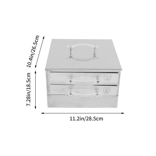 1 Kleine Doppelgeschossige Dampfbackform Aus Silber 1
