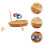 2 Sets Mini Fischerboot Kunststoff 6