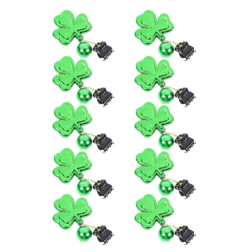 10Stk Schnurrbart Clips St Patricks Day Glänzender Anhänger