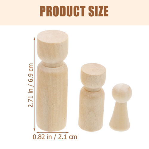 50 Stuks Onafgewerkte Peg Diy Handwerk 1