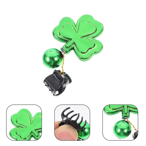 10Stk Schnurrbart Clips St Patricks Day Glänzender Anhänger 1