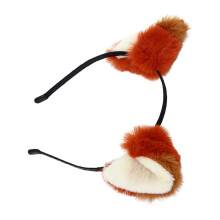 Furry Fox Ears Headband Animal Cosplay Hair Hoop Für Halloween Party