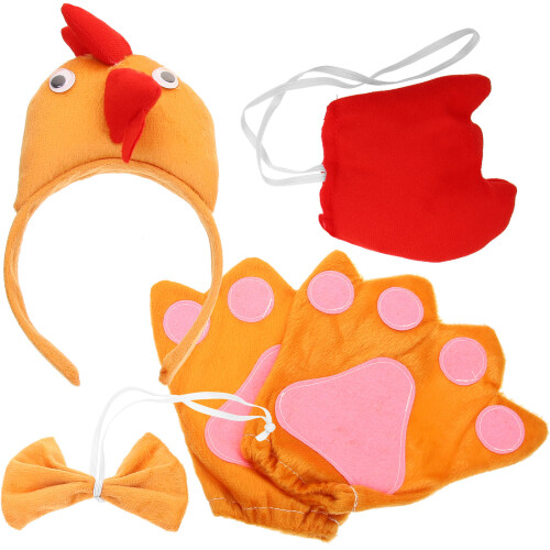 1 Set Kinderkip Hoofdband Stropdas Handschoenen 2
