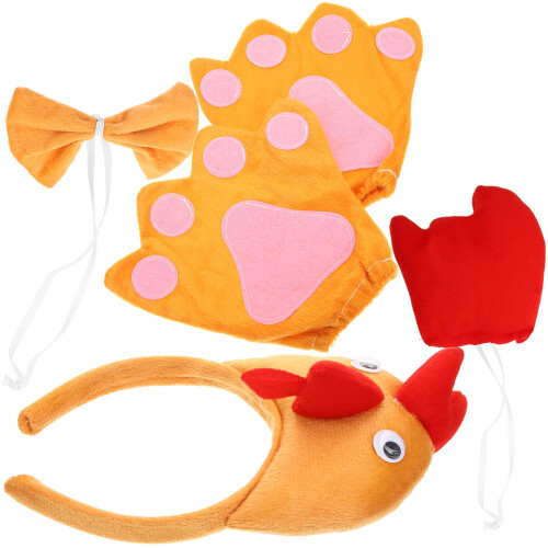 1 Set Kinderkip Hoofdband Stropdas Handschoenen 1