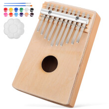 Holz Kalimba 10 Tasten Mit Malkastenset Für Kinder