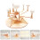1 Set Unfertiges Holz Solarsystem Modell Dreidimensional Diy 10