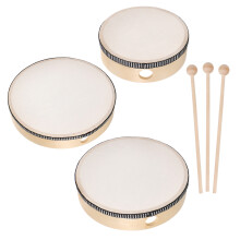 6Stk Kinder Handtrommel Set 6 8 10 Zoll Holz