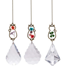 Multicolor Owls Crystal Suncatcher, Feng Shui Ideal Gift for Birthday Anniversary Housewarming, Unique Design Beautiful Wall Decoration (9.44In)