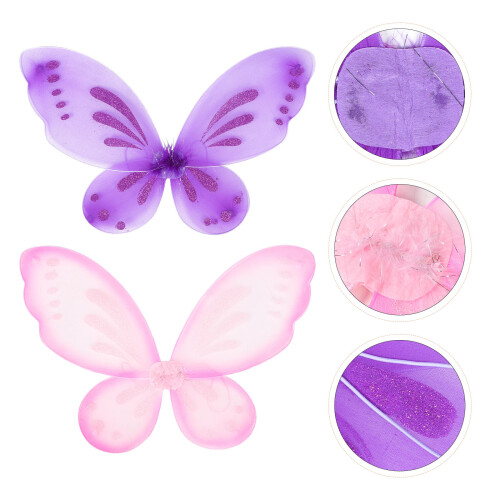 2 Vlindersvleugels Fee Vleugels Cosplay Accessoire Voor 2