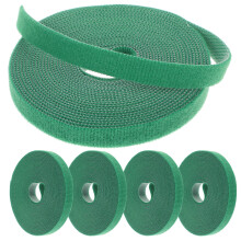 5Rol Herbruikbare Kabel- En Tuinbinders Met Hook Loop Tape