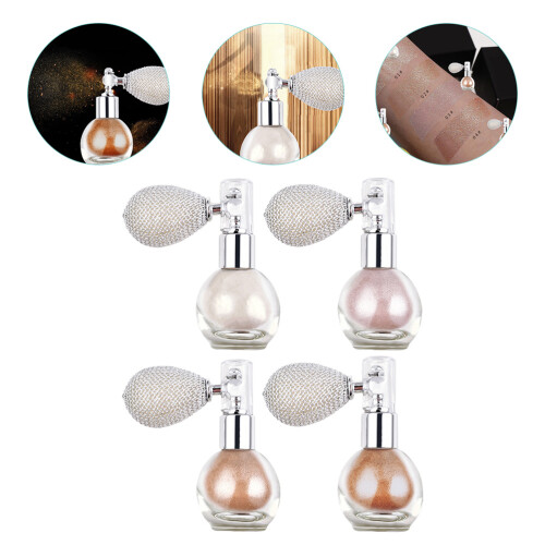 4Stk Body Glitter Spray Highlighter Puder Spray 2