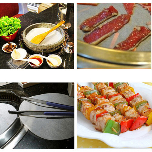 50Pcs Non Stick Round Bbq Paper Liners For Kitchen Baking 26Cm 1