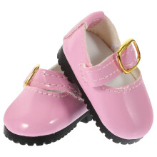 Ein Paar Mädchenpuppe Lederschuhe Zum Verkleiden
