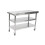 Living And Home 3-Tier Stainless Steel Prep Table with Smooth Castors and Adjustable Feet 3