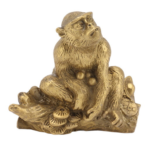 Messing Affe Statue Chinesische Sternzeichen 1