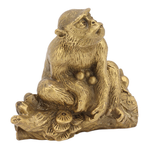Messing Affe Statue Chinesische Sternzeichen 2