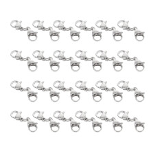 25 Pcs Fecho Com Conector Dupla Para