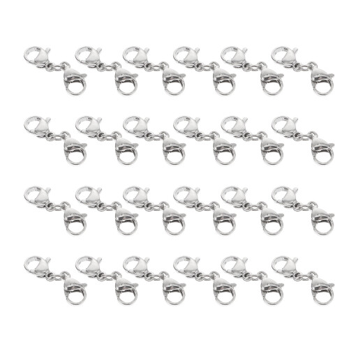 25 Pcs Fecho Com Conector Dupla Para